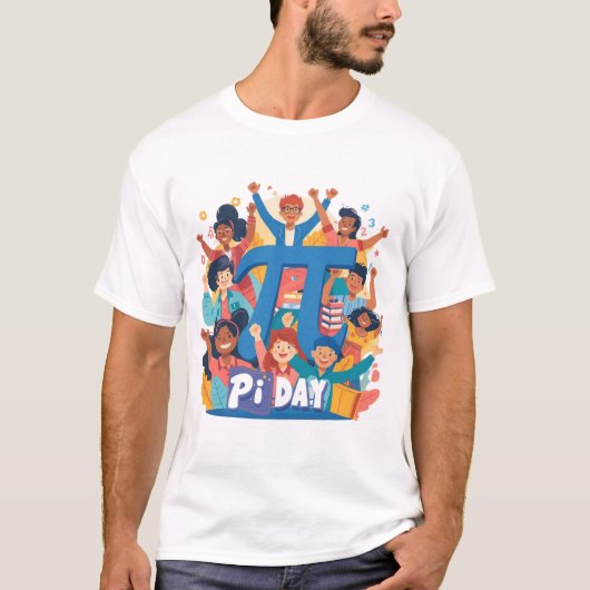 Pi-dag-team viering ontwerp t-shirt (Voorkant)