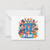 Pi-dag Team Vieringsontwerp Notitiekaartje (Voorkant)