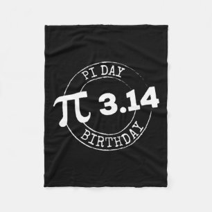 Pi Dag Verjaardag 3 14 maart 14 Wiskunde Nerd Geek Fleece Deken