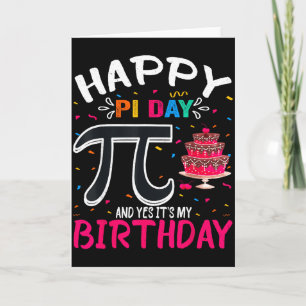 Pi-dag Verjaardag Wiskunde Liefhebber Gelukkige Pi Kaart