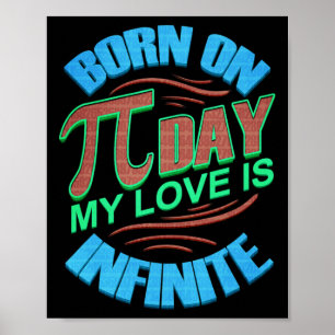 Pi-dag verjaardagscadeau Geboren op Pi-dag Mijn li Poster