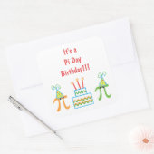 Pi-dag verjaardagsstickers vierkante sticker (Envelop)