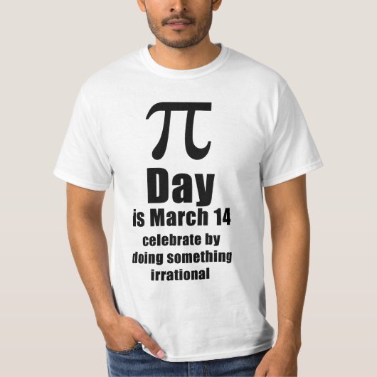 Pi-dag vieringsshirt t-shirt (Voorkant)