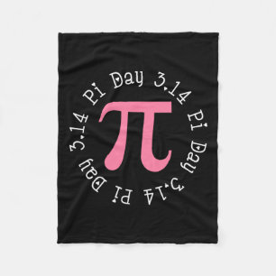Pi-dag Wiskunde Grafische vrouwen en meisjes Pi-sy Fleece Deken