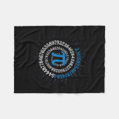 Pi-dag Wiskunde Nerd Geek 3.1415 Irrationeel Numme Fleece Deken (Voorkant (Horizontaal))