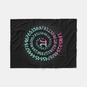 Pi-dag Wiskunde Nerd Geek 3.1415 Irrationeel Numme Fleece Deken (Voorkant (Horizontaal))