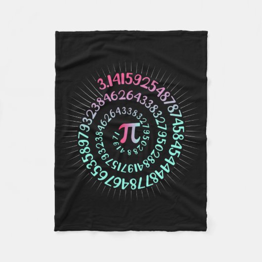 Pi-dag Wiskunde Nerd Geek 3.1415 Irrationeel Numme Fleece Deken (Voorkant)