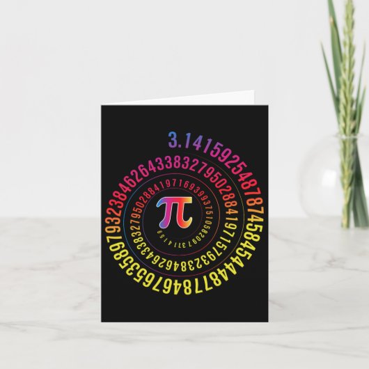 Pi-dag Wiskunde Nerd Geek 3.1415 Irrationeel Numme Kaart (Voorkant)