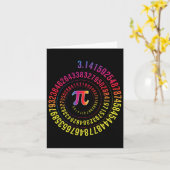 Pi-dag Wiskunde Nerd Geek 3.1415 Irrationeel Numme Kaart (Gele Bloem)