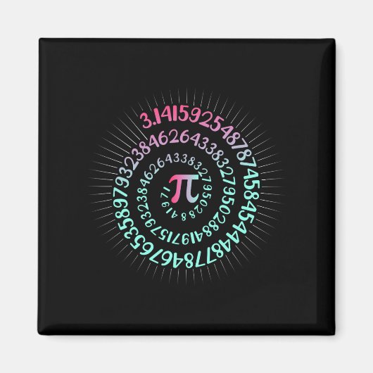Pi-dag Wiskunde Nerd Geek 3.1415 Irrationeel Numme Magneet (Voorkant)