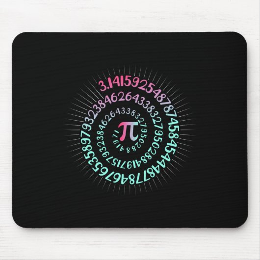Pi-dag Wiskunde Nerd Geek 3.1415 Irrationeel Numme Muismat (Voorkant)