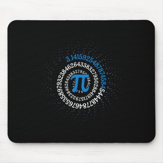 Pi-dag Wiskunde Nerd Geek 3.1415 Irrationeel Numme Muismat (Voorkant)
