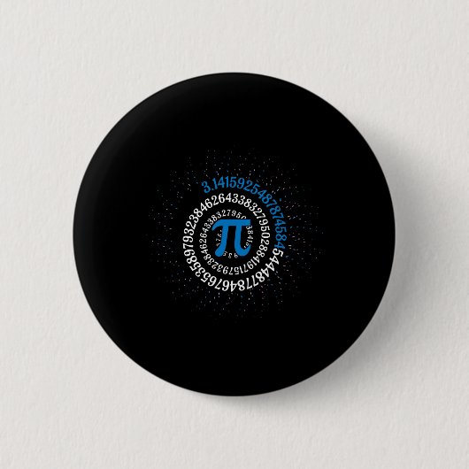 Pi-dag Wiskunde Nerd Geek 3.1415 Irrationeel Numme Ronde Button 5,7 Cm (Voorkant)