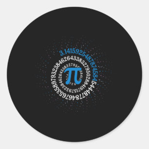 Pi-dag Wiskunde Nerd Geek 3.1415 Irrationeel Numme Ronde Sticker