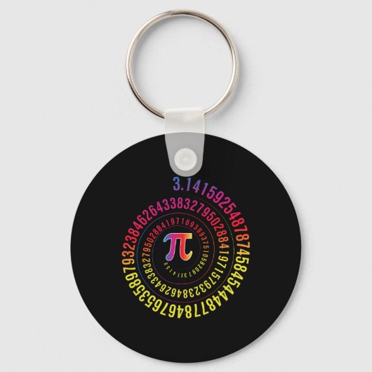 Pi-dag Wiskunde Nerd Geek 3.1415 Irrationeel Numme Sleutelhanger (Voorkant)