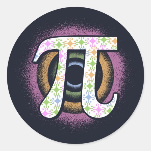 Pi-dag wiskunde nerd ronde sticker (Voorkant)