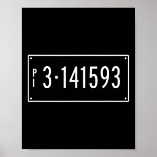 PI Dag Wiskunde Nummer Bord Geometrie Trigonometri Poster