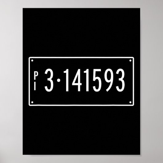 PI Dag Wiskunde Nummer Bord Geometrie Trigonometri Poster (Voorkant)