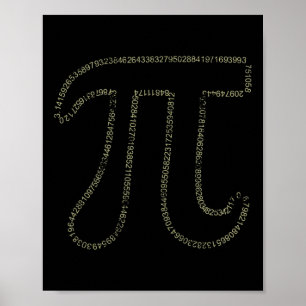 PI Dag Wiskunde PI 3.14 Getallen voor mannen Vrouw Poster