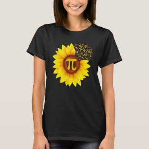 Pi-dag zonnebloem 3 14 Pi-nummer symbool wiskunde T-shirt