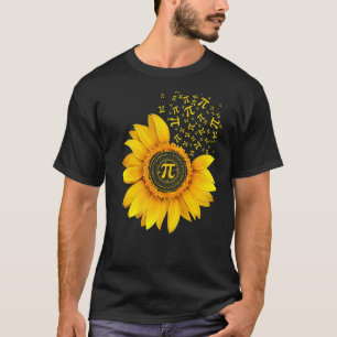 Pi Dag Zonnebloem 3 14 Pi Nummer Symbool Wiskunde T-shirt