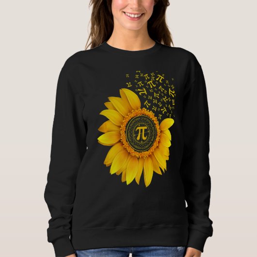 Pi Dag Zonnebloem 3 14 Pi Nummer Symbool Wiskunde Trui (Voorkant)