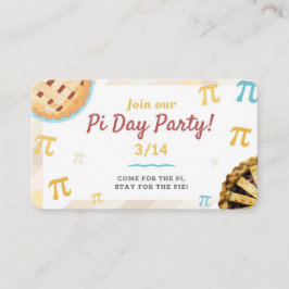 Pi-dagfeest – Kom voor de Pi, blijf voor de taart Informatiekaartje