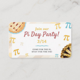 Pi-dagfeest – Kom voor de Pi, blijf voor de taart Informatiekaartje