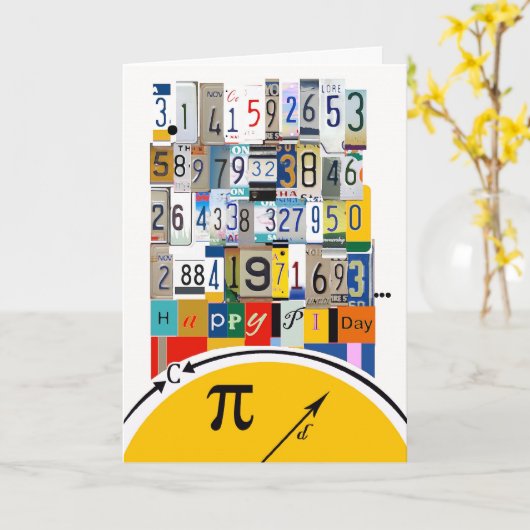 Pi-daggroeten, snoeigetallen kaart (Gele Bloem)