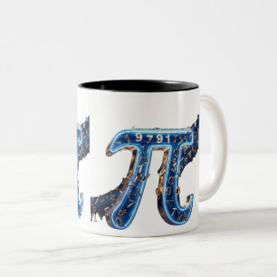Pi-dagmok 3.14 – Grappig wiskundeliefhebber-cadeau Tweekleurige Koffiemok