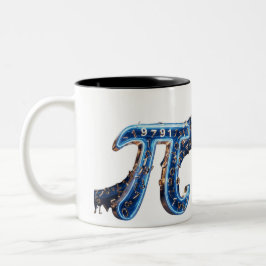 Pi-dagmok 3.14 – Grappig wiskundeliefhebber-cadeau Tweekleurige Koffiemok