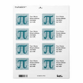 Pi-dagnummers Etiket (Full Sheet)