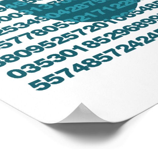 Pi-dagnummers Poster (Hoek)