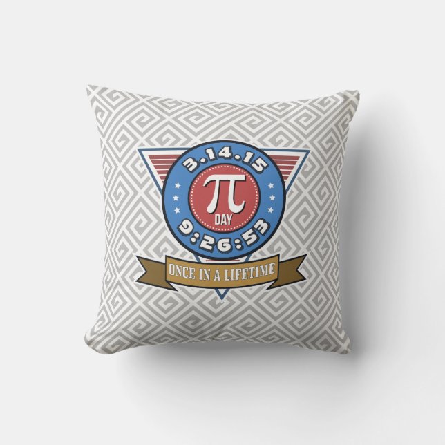 Pi-dagsymbool voor Wiskunde Nerds Pillow Kussen (Voorkant)
