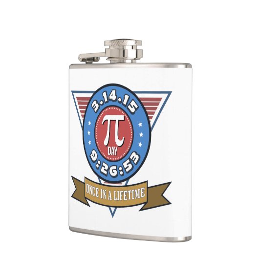 Pi-dagsymbool voor Wiskunde Nerds vinylomgepakte k Heupfles (Links)