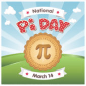 Pi Day, 14 maart Vinyl Sticker (Voorkant)