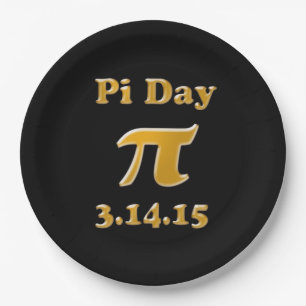 Pi Day 2015 9-inch papieren Borden Bordje