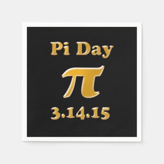 Pi Day 2015 Paper Napkins Servetten (Voorkant)