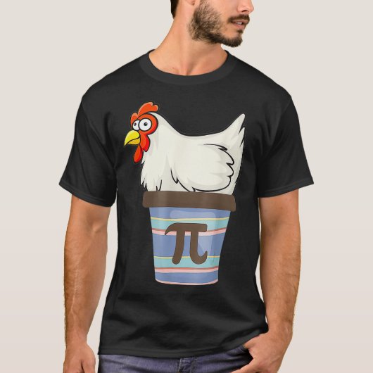 PI Day 2022 Wiskunde Lover Mathematics Chicken Pot T-shirt (Voorkant)