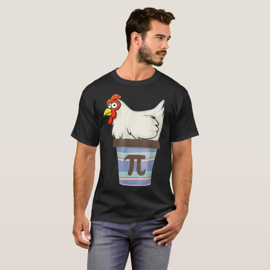 PI Day 2022 Wiskunde Lover Mathematics Chicken Pot T-shirt (Voorkant volledig)