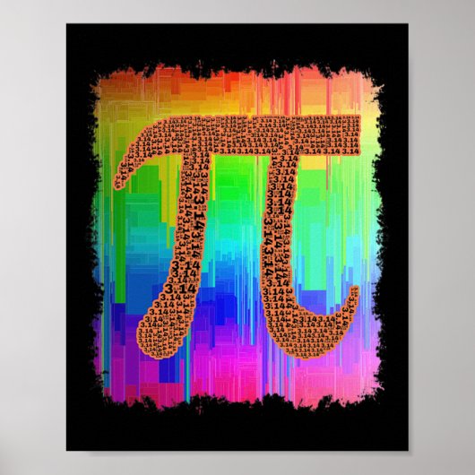 Pi Day 3.14 maart 14th Cool Funny Nerd Wiskunde Ge Poster (Voorkant)