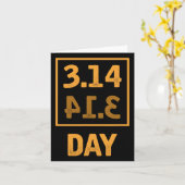 Pi Day - 3.14 = Pie Byckwards toeval Kaart (Gele Bloem)