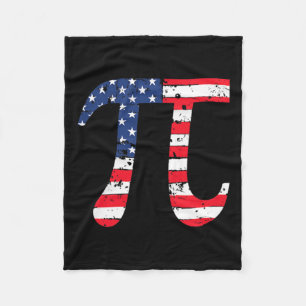 Pi Day Amerikaanse Vlag Patriottische Wiskunde Ner Fleece Deken