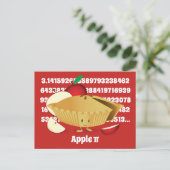 Pi Day Apple Pie Cartoon Character Numbers Briefkaart (Staand voorkant)