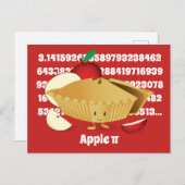 Pi Day Apple Pie Cartoon Character Numbers Briefkaart (Voorkant / Achterkant)
