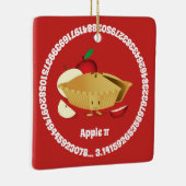 Pi Day Apple Pie Cartoon Character Numbers Keramisch Ornament (Rechts)