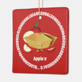 Pi Day Apple Pie Cartoon Character Numbers Keramisch Ornament (Links)