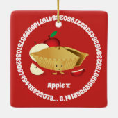 Pi Day Apple Pie Cartoon Character Numbers Keramisch Ornament (Achterkant)