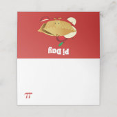 Pi Day Apple Pie Cartoon Character Numbers Plaatskaartje (Buitenkant ongevouwen)