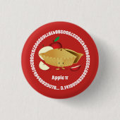 Pi Day Apple Pie Cartoon Character Numbers Ronde Button 3,2 Cm (Voorkant)